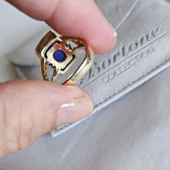 Black Opal 3.5 carat 14k Gold Ring Lightning Ridge Please Read Condition Details - Picture 6 of 16